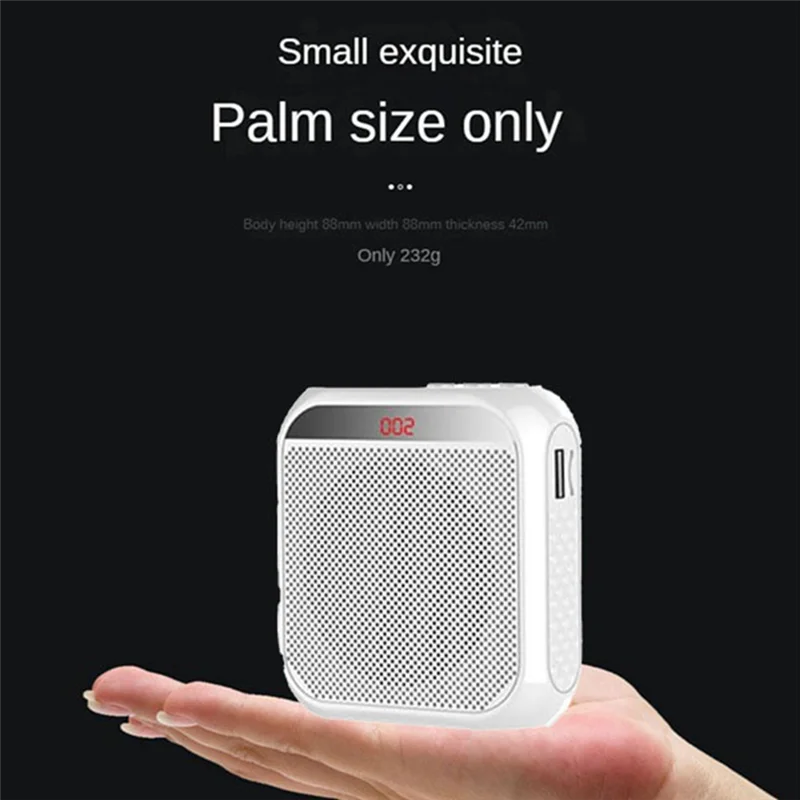 

Портативный усилитель голоса Мегафон Мини-аудиодинамик с микрофоном Перезаряжаемый громкоговоритель для учителей Белый Простая установка-T