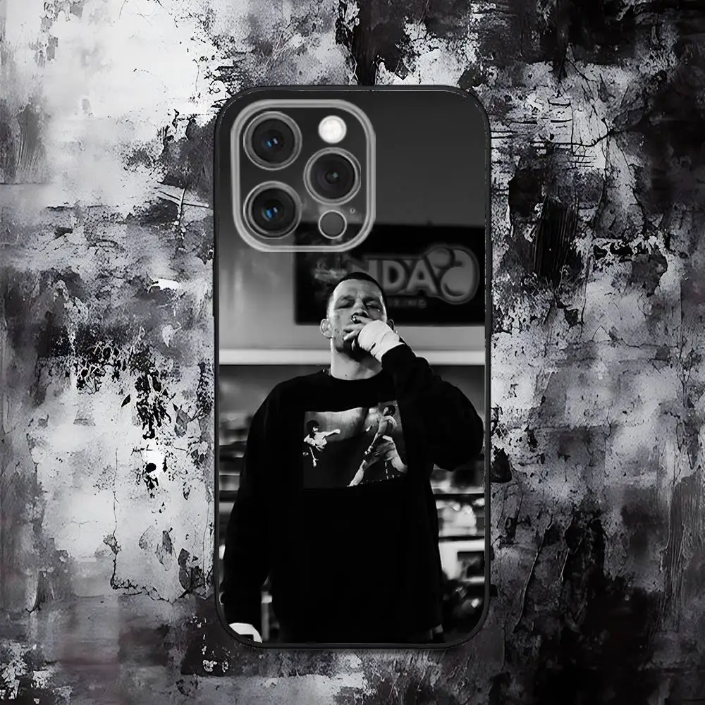 N-Nate D-Diaz เคสโทรศัพท์ชกมวยสําหรับ iPhone 16,15,14,13,12,11,Pro,Max,Plus,X,XS,SE,E,Mini,ซิลิโคนอ่อนนุ่มเคสสีดํา