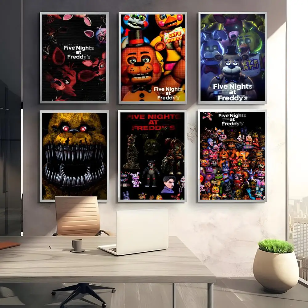 Five Nights at Freddy's Poster Poster Aesthetic Prints and Posters Wall Art Retro Painting Home Room Cafe Club Dorm Wall Decor
