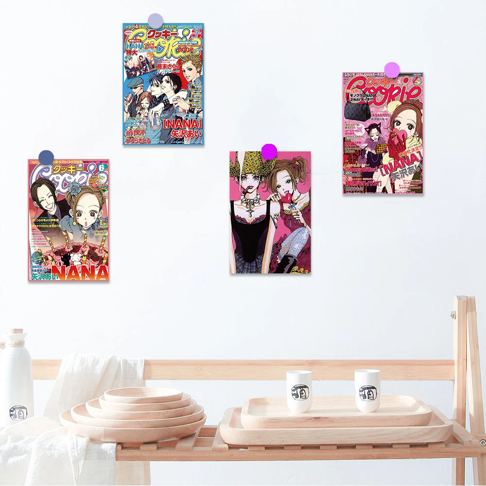 10 PCS Hot Anime Nana Poster Sticker Harajuku Nostalgie Gift Muur Koffie Laptop Bagage Skateboard Voor Living Kinderkamer Kaart