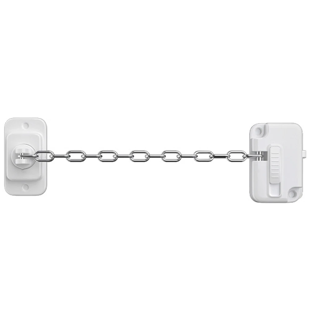 Window Frame Safety Chain Lock Self Adhesive Window Restrictor Child Safety Locks No Drilling for Child Pets Safety