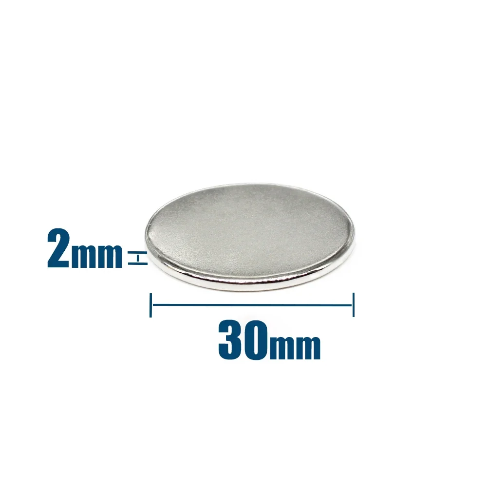 5/10/20/50pcs 30x2mm Search Major Diameter Magnet 30mmx2mm Bulk Round Magnetic Neodymium Disc Magnets Circular