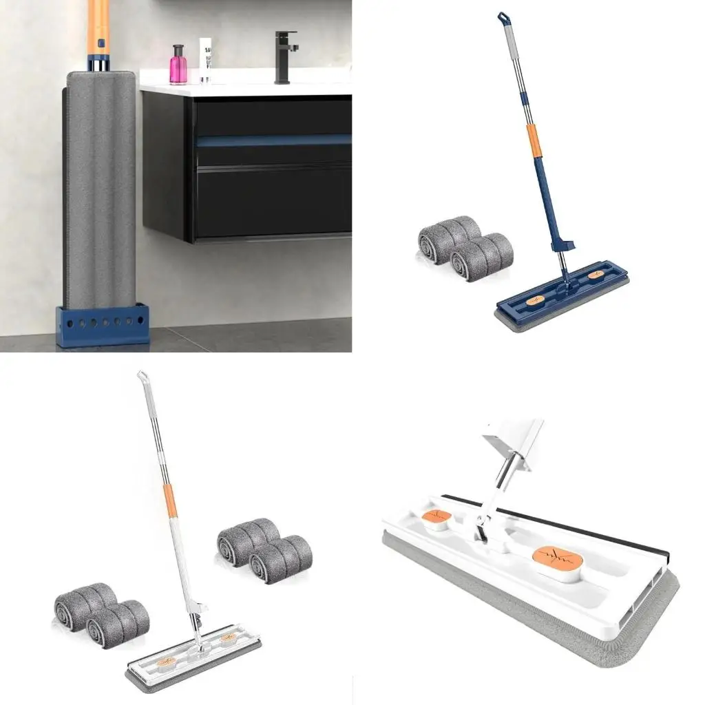 Floor Mop Hands Cleaning Large Mop Pad DualUse Wet and Dry Cleaning Set high quality