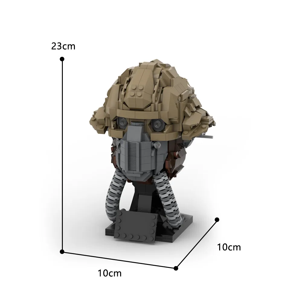 

Custom MOC: C9180 Bust of Mercenary / Benthic Helmet 776 Parts| for Coll