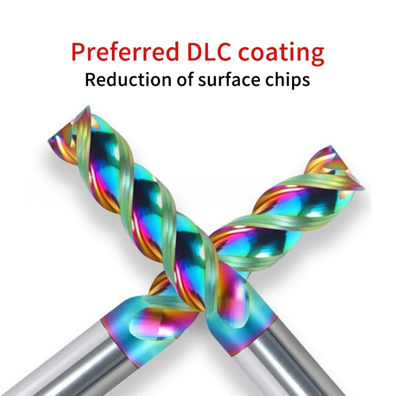 65 องศา 3 ขอบประสิทธิภาพสูงที่มีสีสันเครื่องตัดอลูมิเนียม 50-200 มม.U-slot เหล็กทังสเตนคาร์ไบด์ End Mill อลูมิเนียม