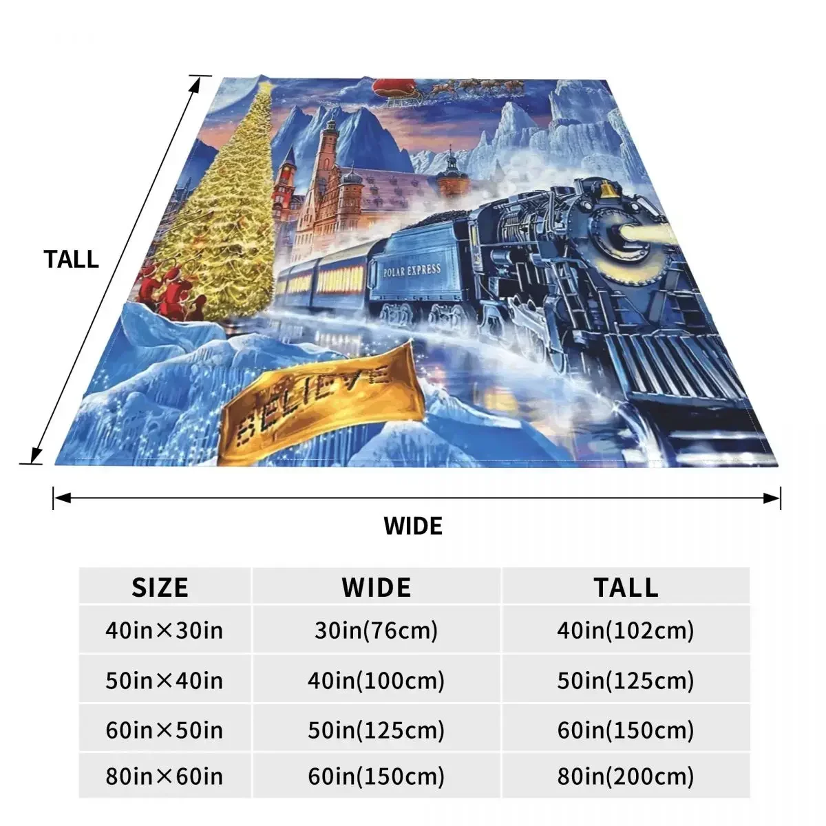 Polar Express Christmas Holiday Throw Throw Blanket Retro Warm Bedroom Multi Style soft blankets thick blanket for winter
