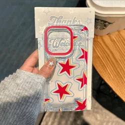 Funda Transparente Oppo/Realme C63 – Estrellas Rojas Antigolpes