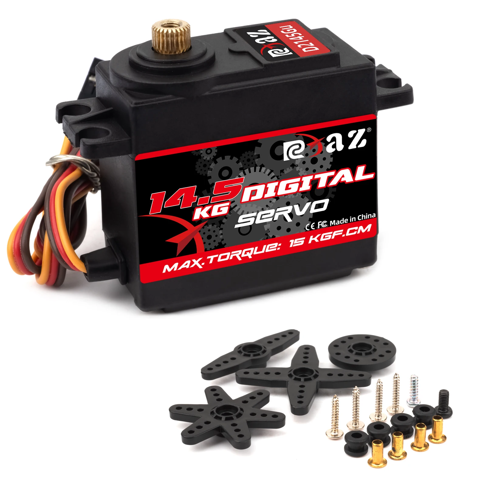 RC Servo 14.5KG Metal Gear Digitale Servomotor Stuurservo voor 1/8 1/10 RC Auto Korte Afstand Truck Monster robot Boot