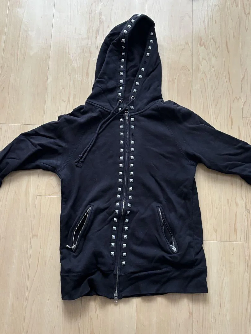 

Black Gothic Punk Y2K American Rivet Zipper Hoodie Women Fashion New Trend Hip Hop Retro 90s vintage Classic Casual Cardigan