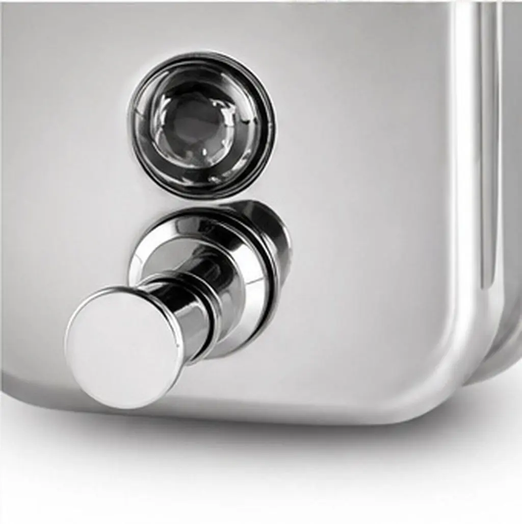 500Ml Stainless Steel Wall Mounted Liquid Soap Dispenser Shampoo Lotion Pump Silver Kitchen Bathroom Fixture Screw Suction