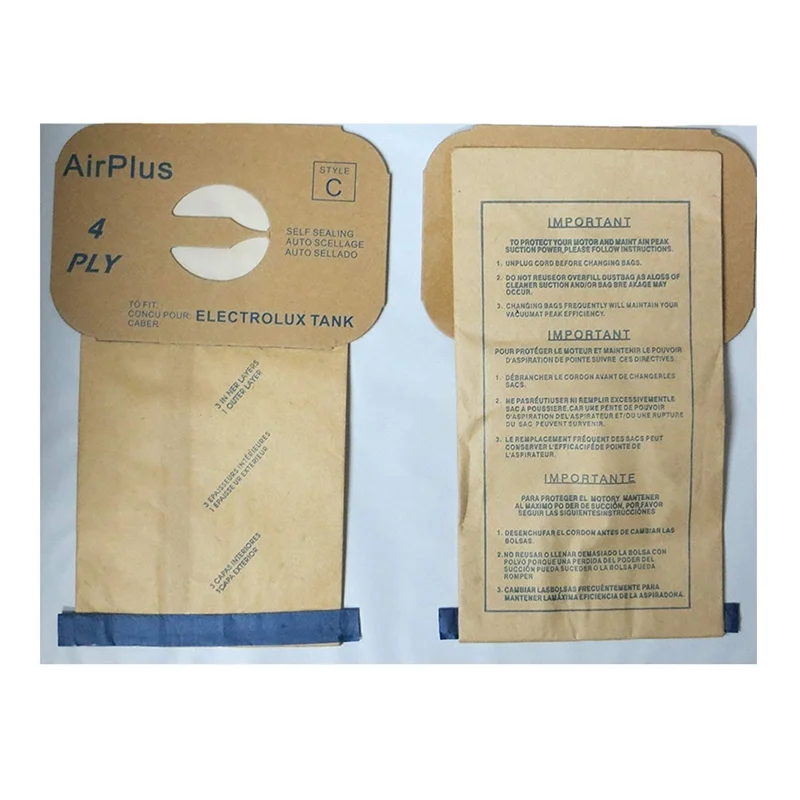 -MEOF 25 قطعة استبدال نمط C 4-PLY أكياس لإلكترولوكس نوع C علبة المكانس قطع الغيار