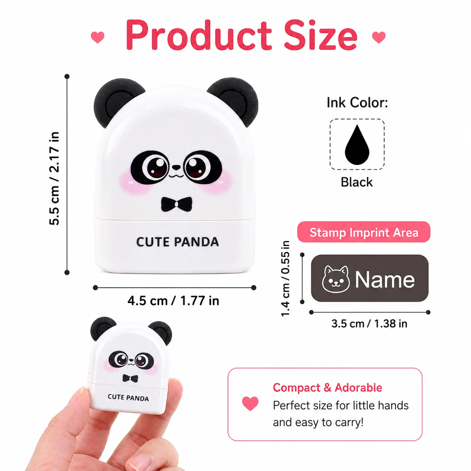 Personalized Cute Name Stamp Waterproof Clothing Label for Kids Self Ink Stamp for Kindergarten School Bags Custom Stamp