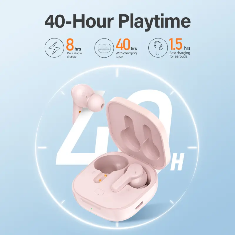 QCY T13 True Wireless Earbuds Bluetooth 5.1 Earphones 7.2mm Drivers with Big Bass 40H Long Playtime Fast Charge Water-Resistant - 2