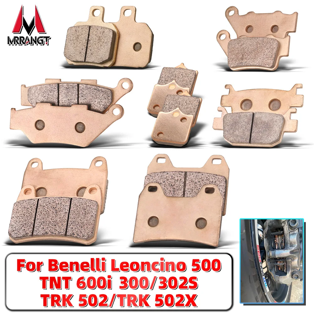 

MRRANGT Sintered Metal Motorcycle Brake Pads for Benelli BN600 TNT600 BN302 TRK502 TRK502X Leoncino 500 Front Rear Disc