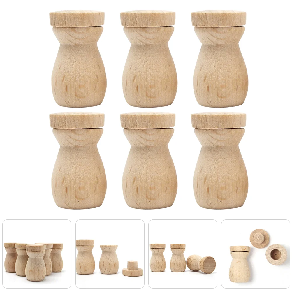 

6 Pcs Wooden Essential Oil Bottle Expansion Fragrance Pendant Accessories 6pcs Diffuser for Car Small Diffusers Oils of The Lid