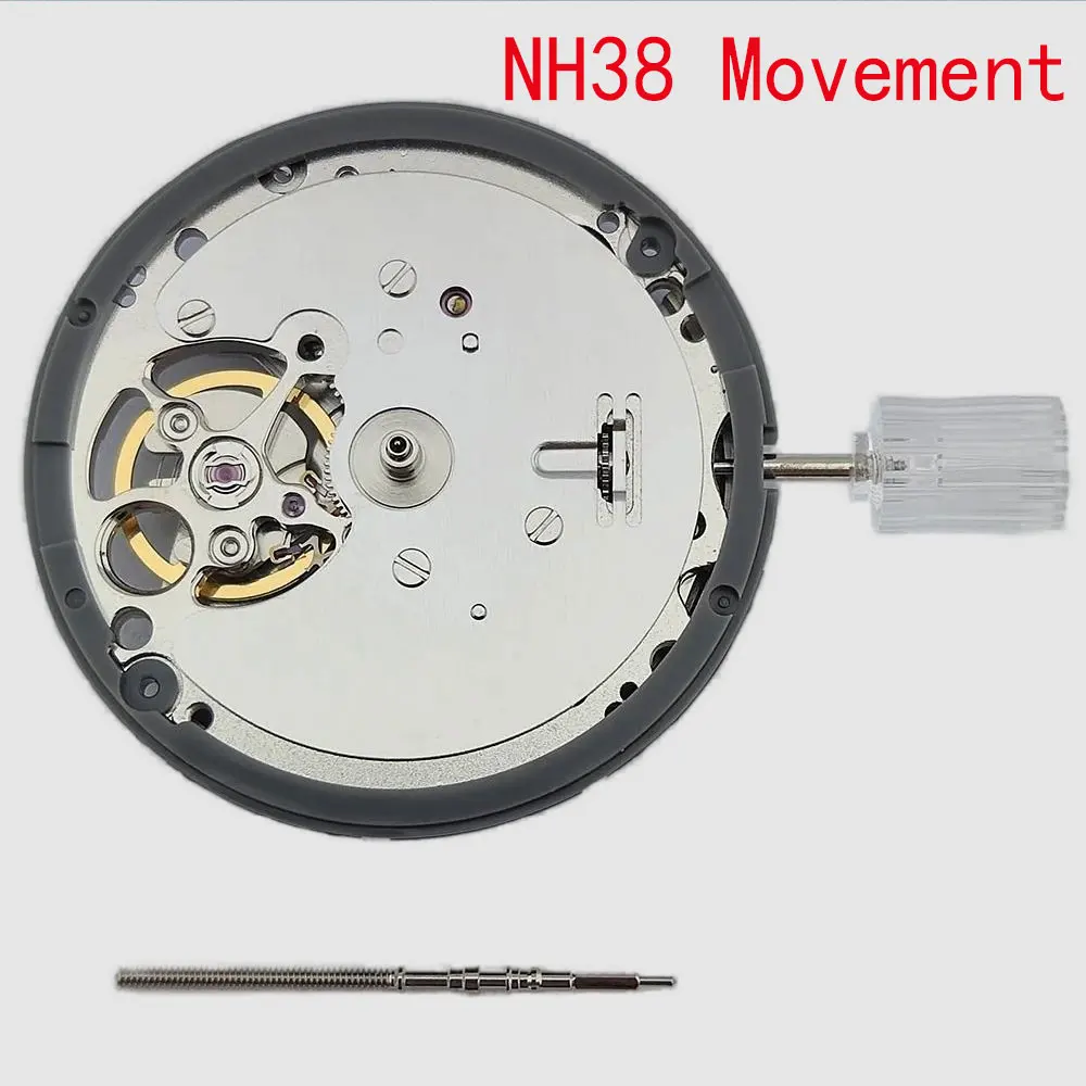 NH38 Movimiento de reloj mecánico automático de alta precisión, mecanismo de movimiento, original de Japón, movimiento NH38 Mod