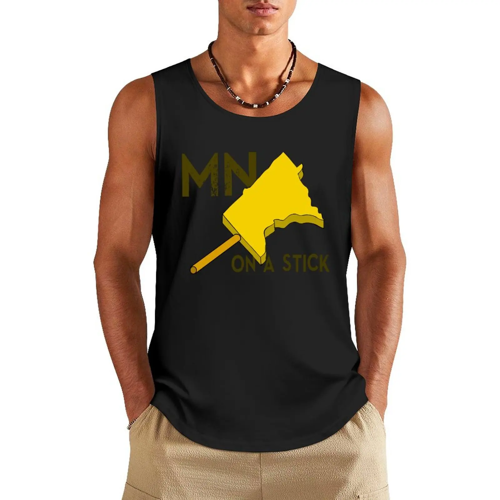 MN on a Stick Tank Top Men's summer clothes 2025 basketball Vest