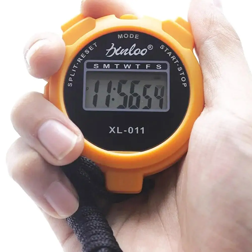 Portable Handheld Sports Stop Watch Digital Display Fitness Timer Counter 4colors For Sports Stopwatch Chronograph Professional