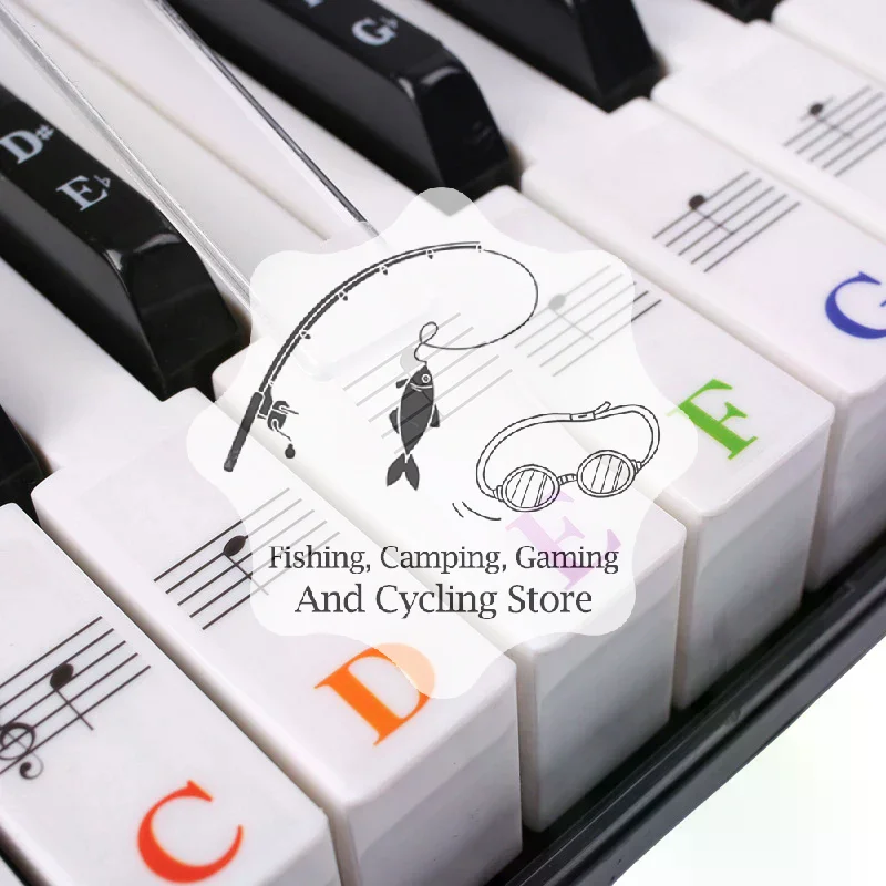 1Pc Multicolour Piano Stickers Keyboard Key Note Removable Piano Keyboard Note Labels Stickers for Kids Beginners
