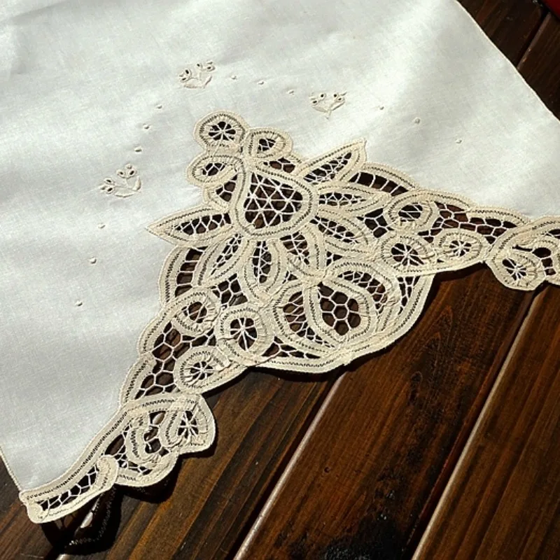2PCS Retro Cotton Embroidered Armband, Sling and Cover 42X75cm