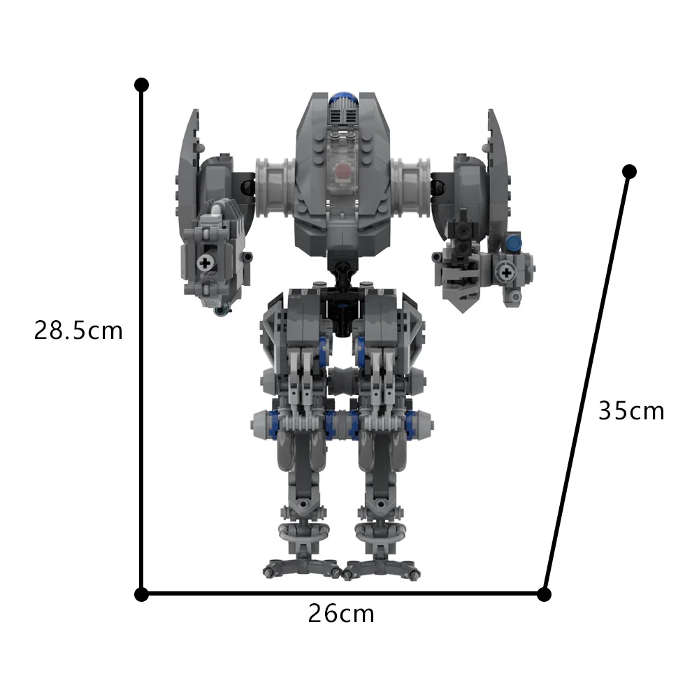 MOC Game Mecha Phobos Model Building Blocks Demon Warrior Gothic Horror Style Combat Activity Robot Assembly Brick Toy Gift