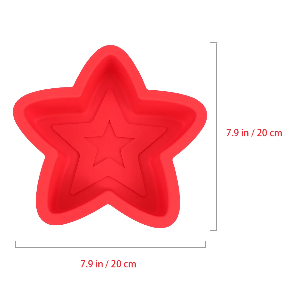 

Red Pentagram Silicone Cake Pan Nonstick Bakeware Mold for Baking Pudding Dessert Fruit Pie Flexible Easy Clean Eco Friendly