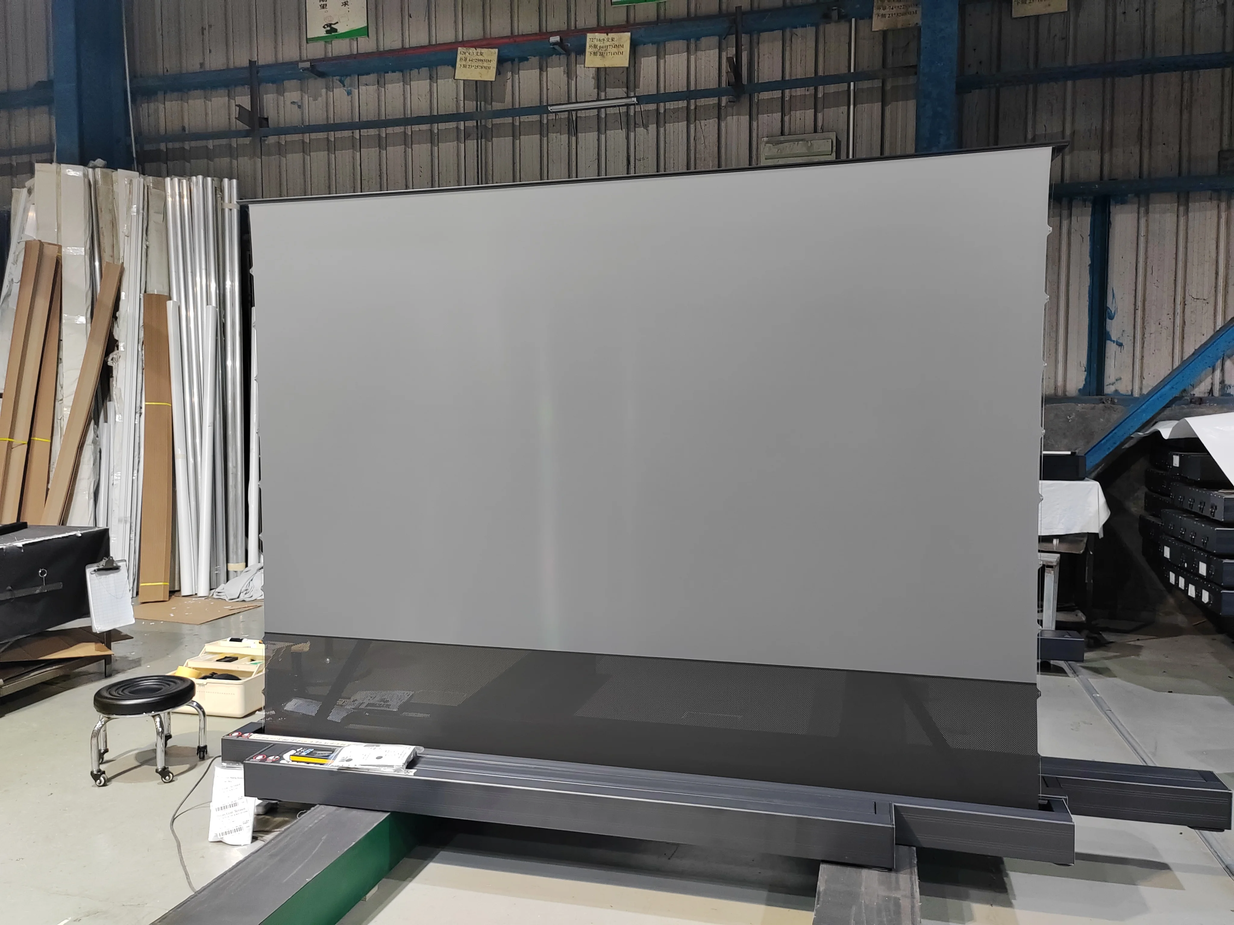 ALR 84 Inch CBSP Motorized Floor Rising Projection Screen Home Theater PET UST Projector Projector Screen for Projector