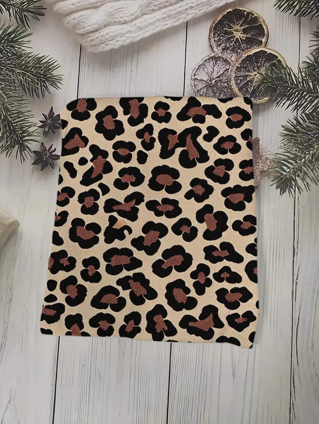 Women Round Neck Long Sleeve Tee Top Classic Leopard Print Autumn Casual Daily Basic Wear Women's Clothes - view 3