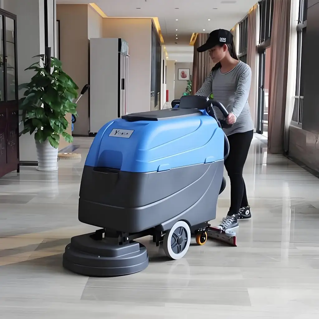 Chinese factory provides a 1-year warranty for cleaning small electric floor sweepers and hand-held floor scrubbers