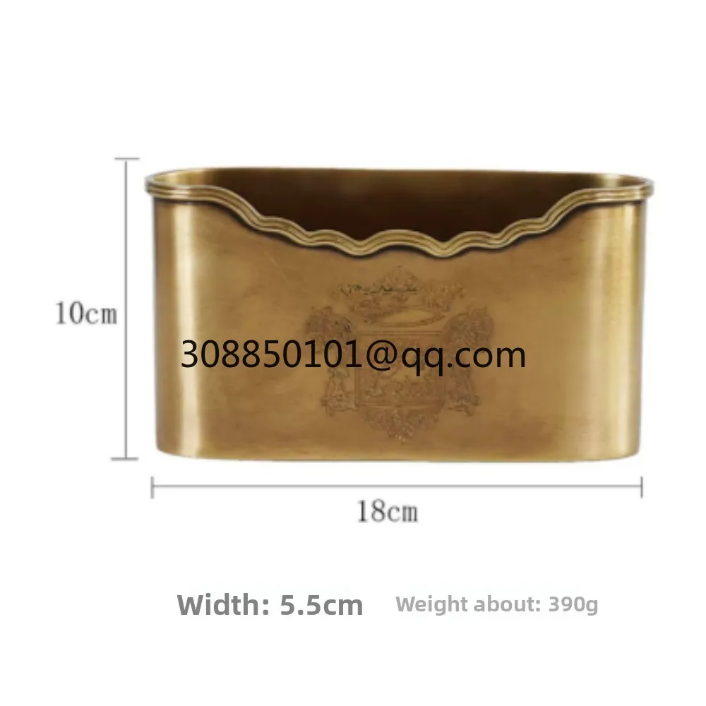 European American imported brass tissue box napkin holder luxury living room coffee table desktop storage box remote control