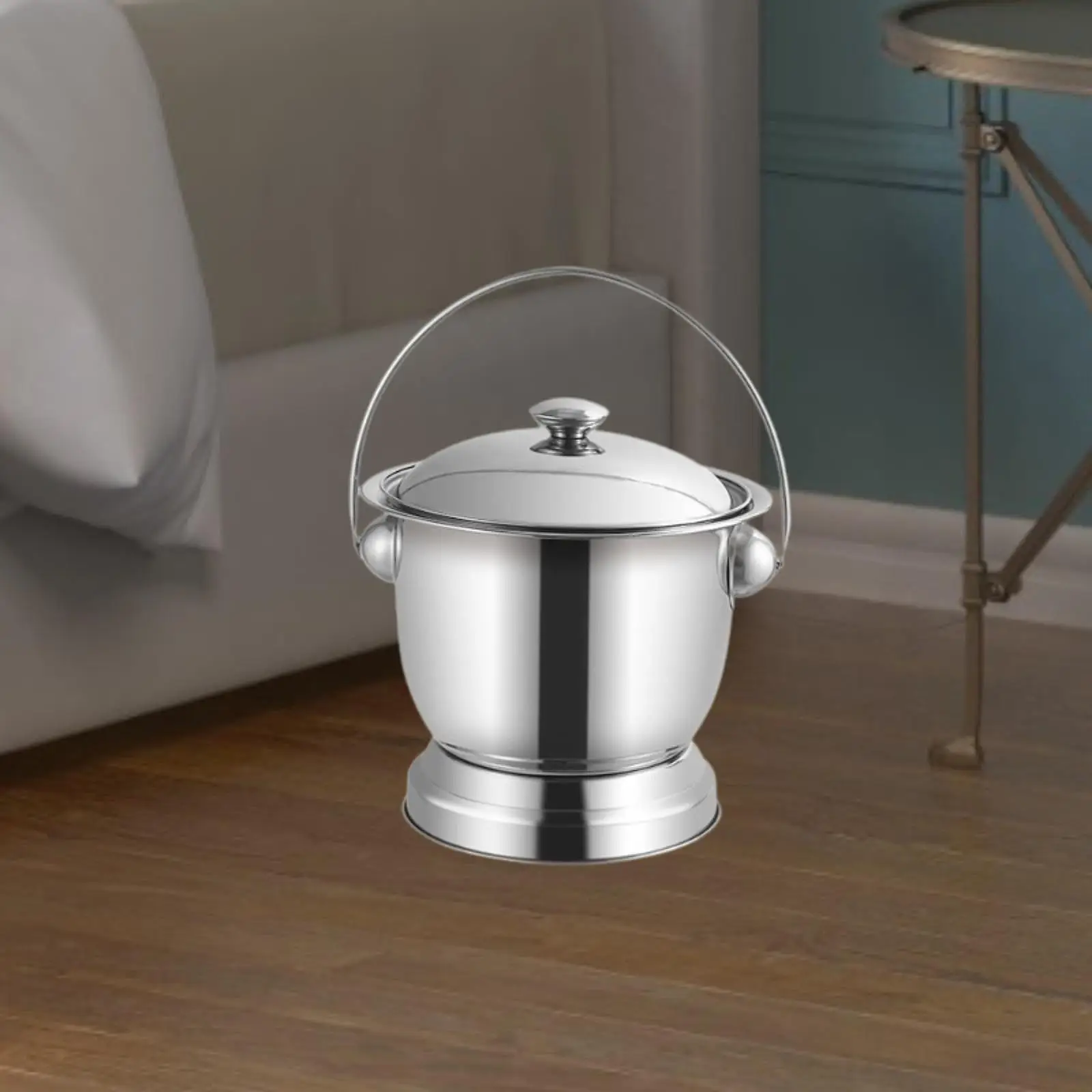 

Писсуар, ночной кувшин для мочи с ручкой крышки, горшок для мочи, прикроватное ведро для мочи, плевательница из нержавеющей стали для взрослых, пожилых людей, домашнее использование