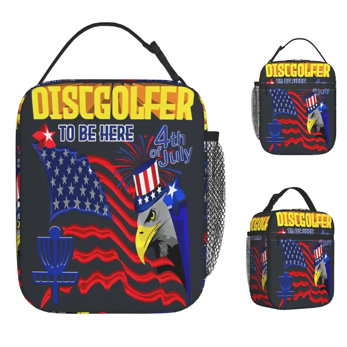 

Happy 4th Of July Lunch Bag Independence Day USA Kawaii Lunch Box Outdoor Picnic Portable Thermal Lunch Bags Oxford Print Bag