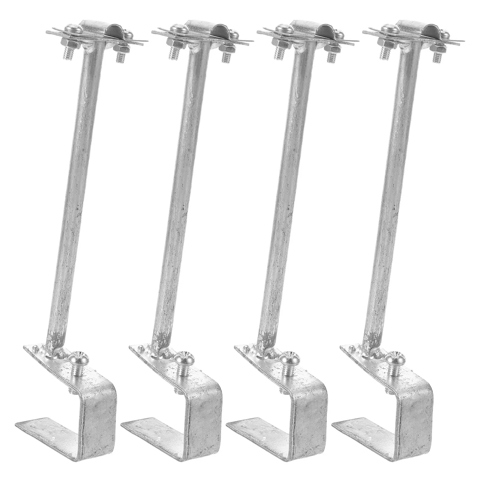 

4Pcs Adjustable Tile Bracket Clamp for Roof Grounding Rod Base Strong Weatherproof Roof Tile Holder Mount Lightning Safety