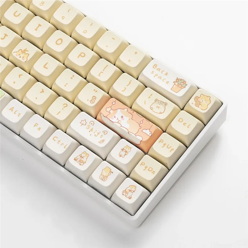 

131 keys Cute Mouse Cartoon Theme Keycaps XDA Profile Key caps English for 61/64/68/84/87/96/98/104 Mechanical Keyboard Keycaps