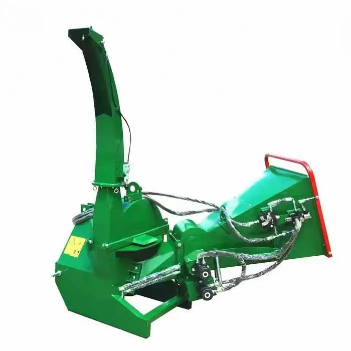 15HP Diesel Wood Crusher Hydraulic Feed Wood Chipper Shredder Heavy Duty Tree Branch Mulcher Bamboo Hardwood Log Chute