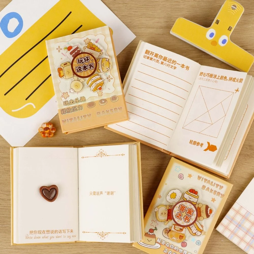 Interesting Color Inner Page Capybara Notebook Gashapon Mahines Rotating Square Writing Pad Diary Panda Small Notepad Office