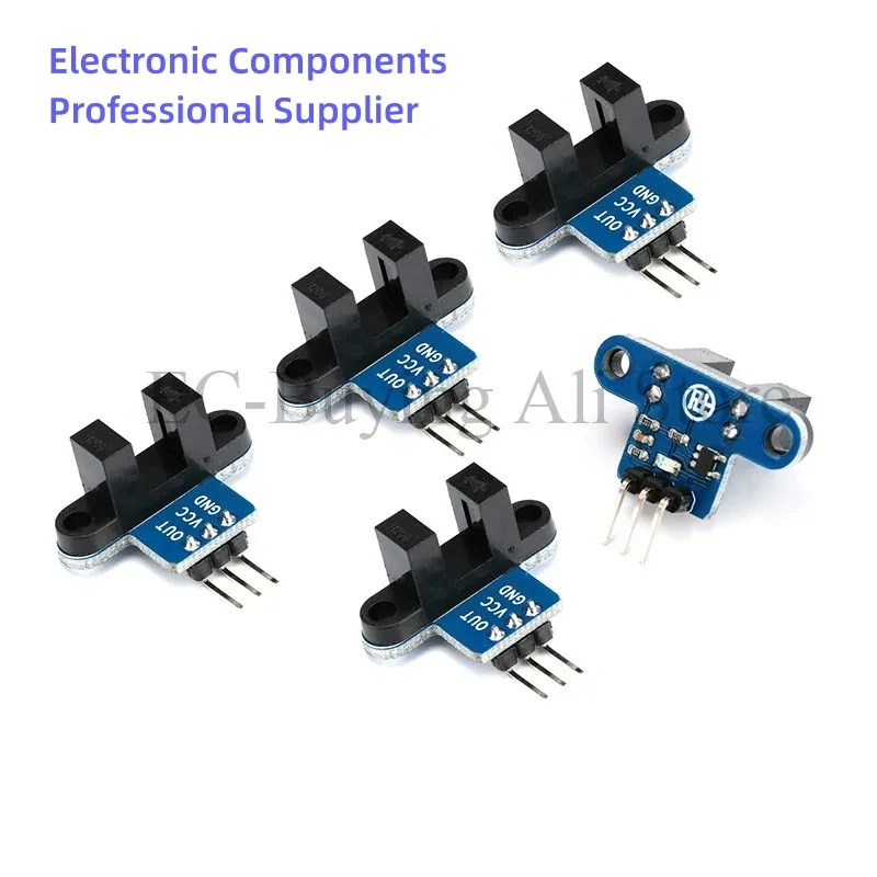 5pcs/1pc Motor Test IR Infrared Slotted Optical Speed Measuring Sensor Detection Optocoupler Module Board