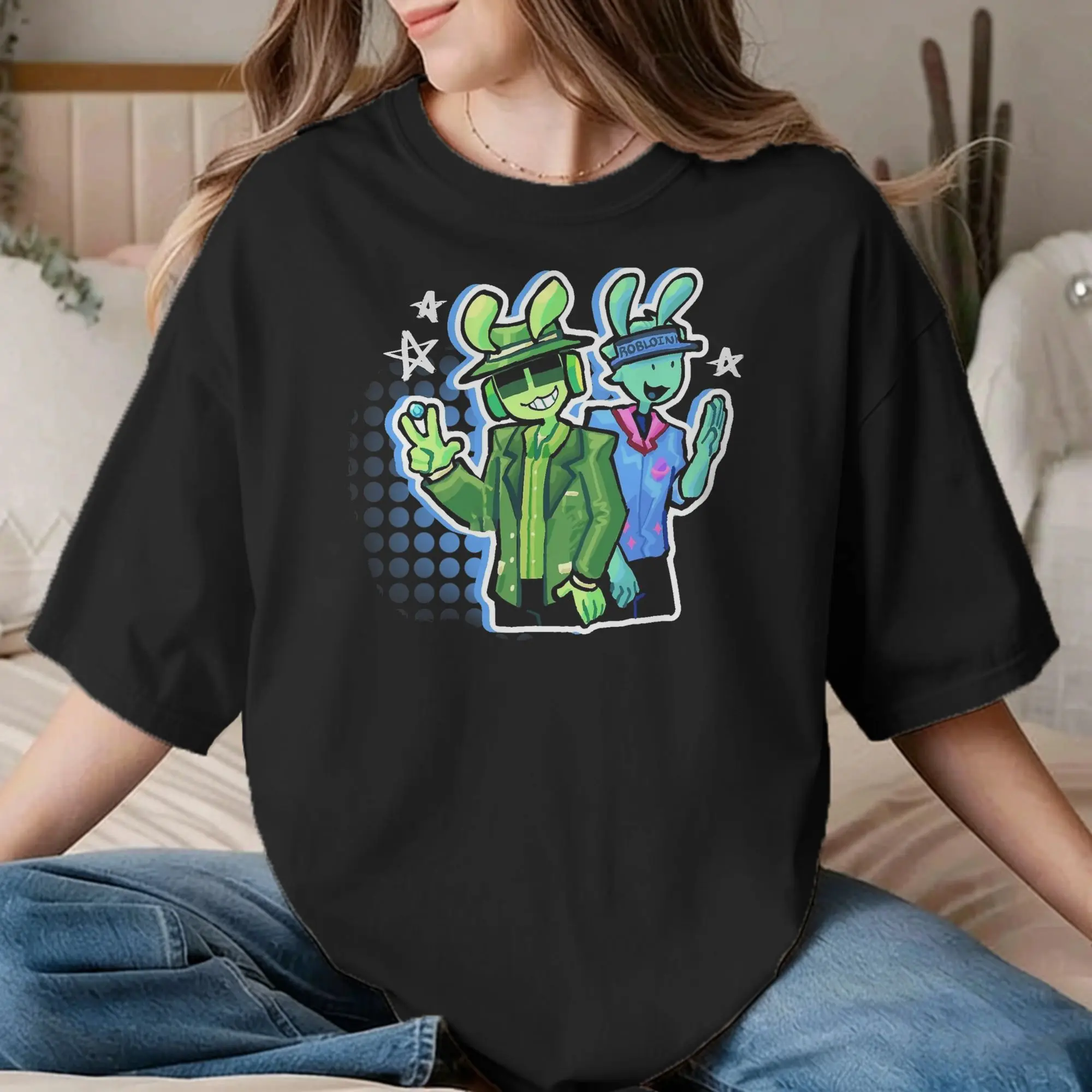 Vintage Forsakens Alien Chance and Elliot T-Shirt for Men Women O Neck 100% Cotton T Shirts  Short Sleeve Tees Printed Clothing