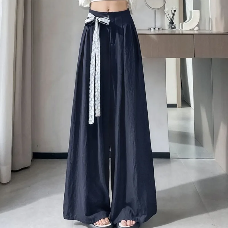 Damesbroeken Hoge taille Chique en elegant G Klassieke trends 2025, geheel medium vintage broeken, outfits Xxl damesbroeken met wijde pijpen