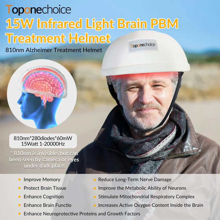 

1-20000Hz Photodynamic Near Infrared Light Therapy Photobiomodulation Brain Stimulation Helmet for Parkinsons Alzheimer Stroke