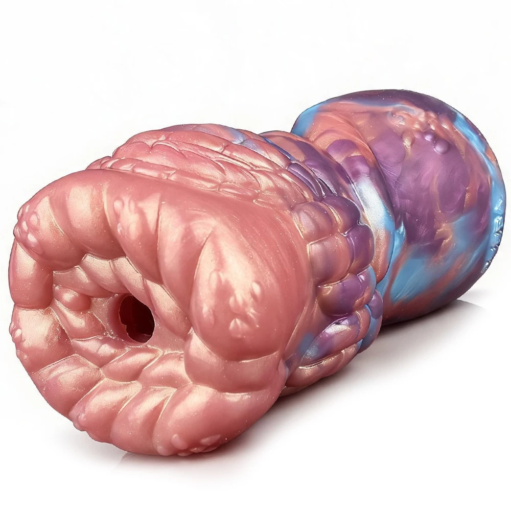 GEEBA Fantasy Alien Male Masturbator Galaxy Gradient Pocket Pussy Soft Silicone Stroker Adult Sex Toys for Men Realistic Onahole