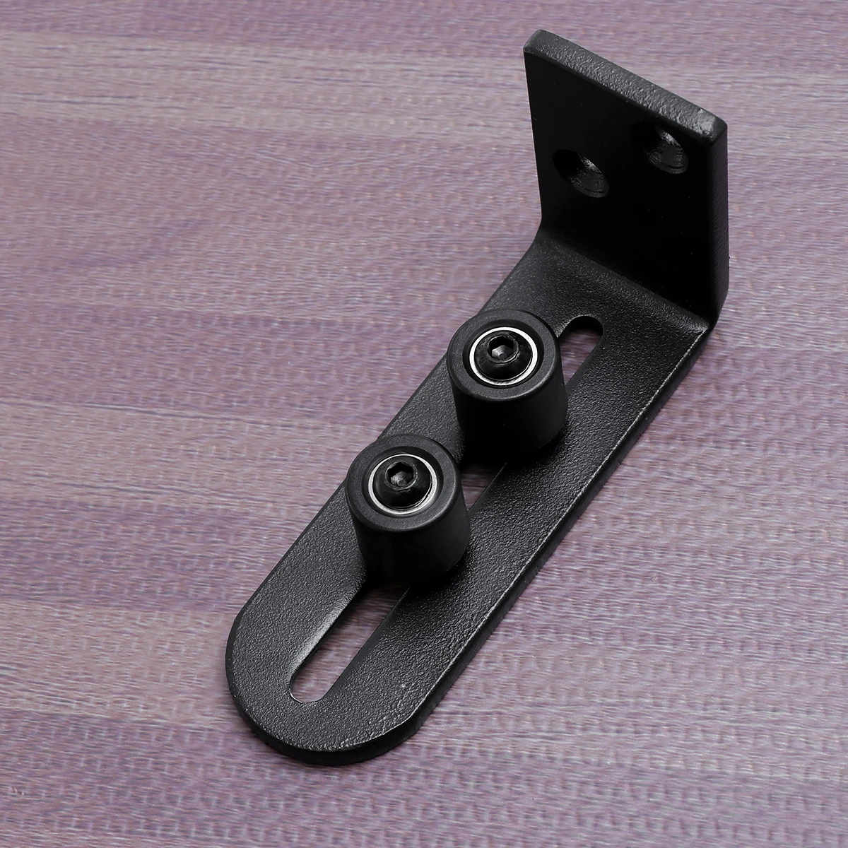 

Adjustable Floor Guide For Pre-Grooved Non-Grooved Door Double Wheel Bearing Carbon Steel Durable Door Hardware Sliding