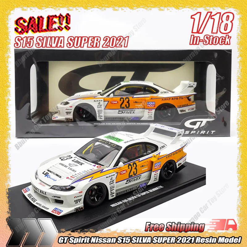 

Новая коллекционная модель автомобиля Gt Spirit 1:18, масштаб 2021 Nisson S15 Silva Super Resin, в ливре LB Tokyo Racing, для автолюбителей.