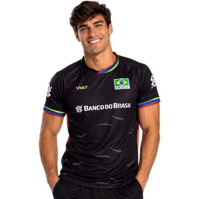 2026 CBV Brasilien Unisex Volleyball-Trikot Herren Damen Atmungsaktives T-Shirt Herren Damen Sommer Sport Schnelltrocknendes Oberteil Familien- und Kinder-T-Shirts – Detail 6