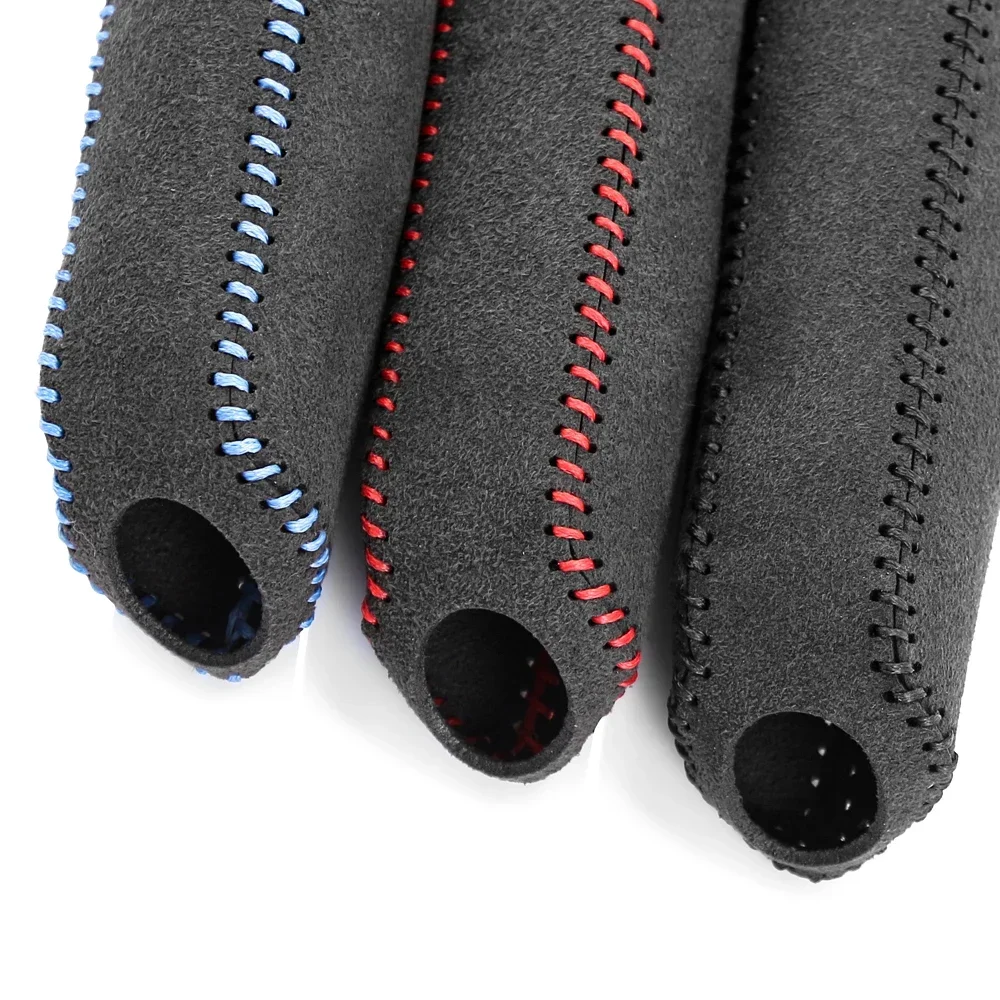 New Suede Style Handbrake Sleeve Leather Handbrake Grips Cover Car Interior Accessories image 3