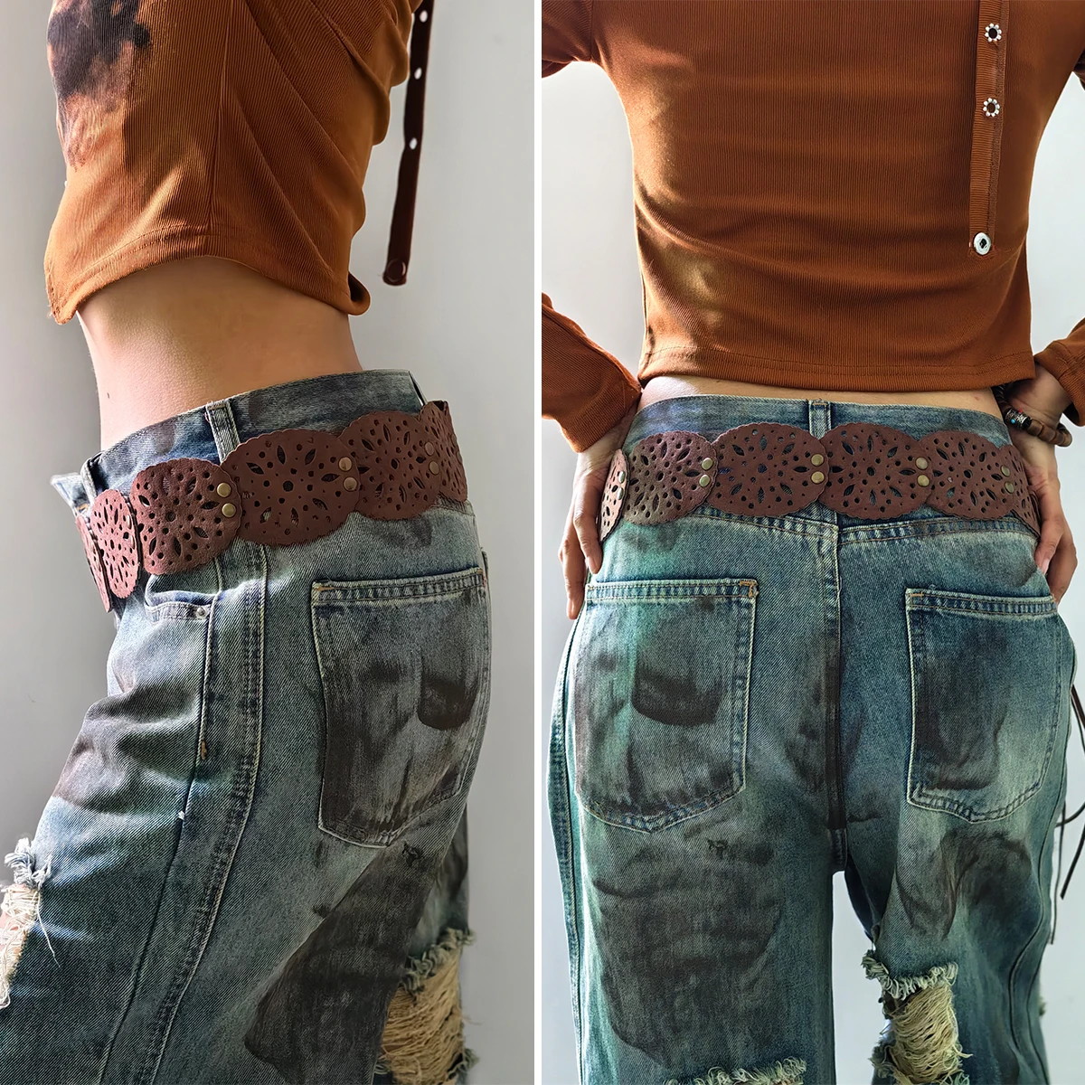 جديد الصيف الشتاء أزياء بسيطة أنيقة تنوعا قابل للتعديل طويلة لينة جلد الغزال حزام حبل رقيقة معطف اللباس الجينز زنار #2