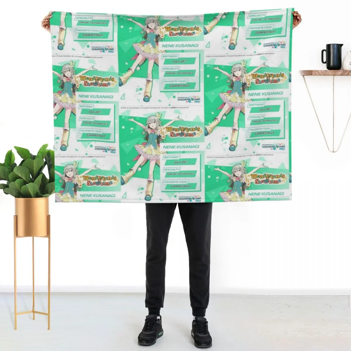 

Nene Kusanagi Throw Blanket Luxurious Soft Fuzzy Blanket for Sofa Bed