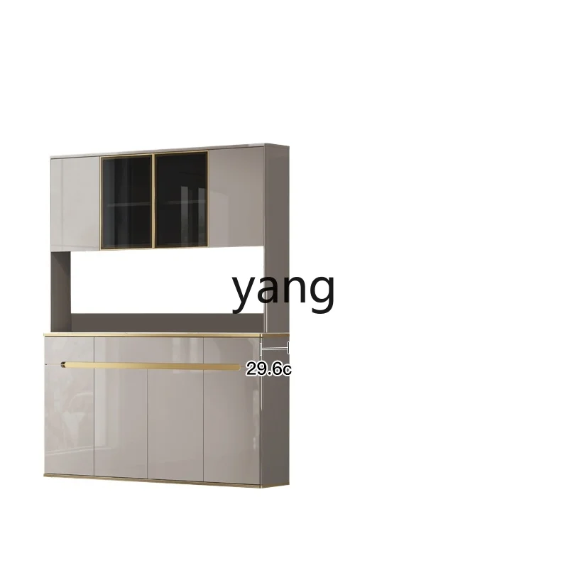 

LMM Ultra-Thin Dining Side High Cabinet Integrated Wall Narrow Locker Modern Simple Home Kitchen Storage Tea Cabinet