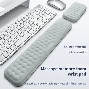Mousepad Ergonomis Keyboard Mouse Sandaran Tangan Kantor Mengetik Perlindungan Bersantai Pergelangan Tangan Busa Memori Alas Mouse Komputer Laptop Meja Tikar 12 alas mouse mobil penjualan terbaik - №