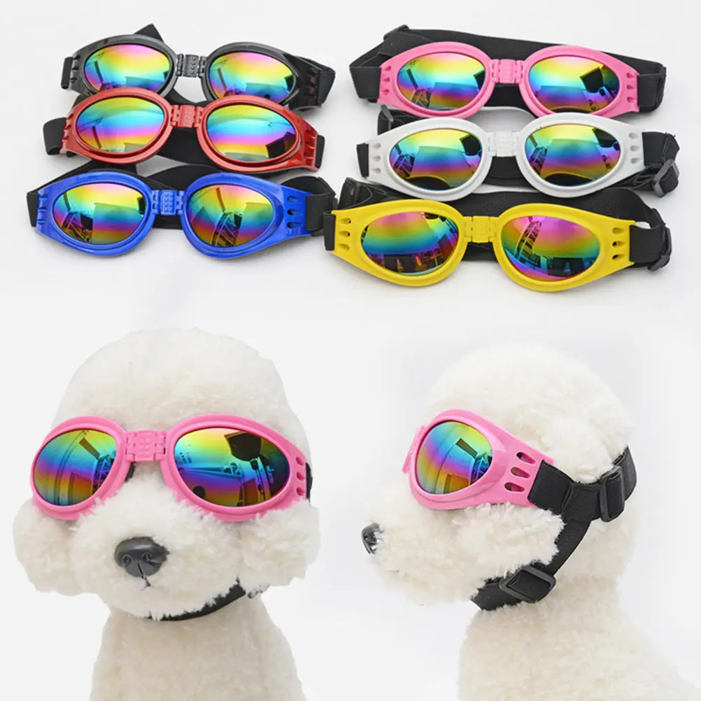 

Pet Sunglasses Shatterproof PC Lens Anti Fog Adjustable Straps Dog Eye Protection UV Glasses Fashion Supplies for Dogs Pet